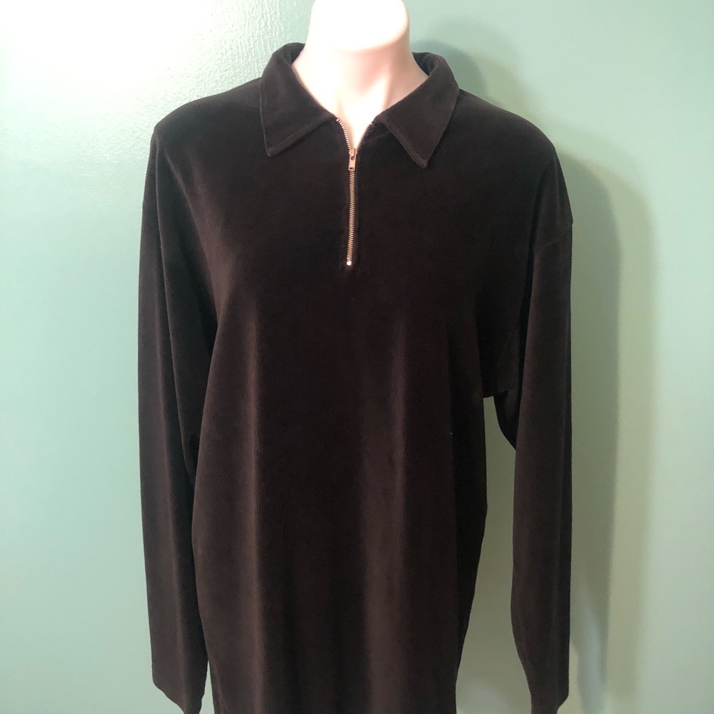 Claiborne Mens 1/4 zip. Long sleeve. Vintage
